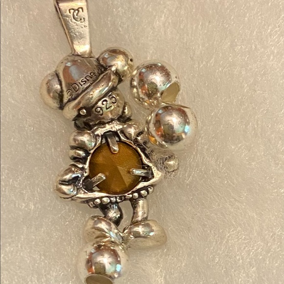 Sterling Disney's Minnie Mouse Pendant Christmas vintage Ruby  Emerald New - Picture 6 of 11